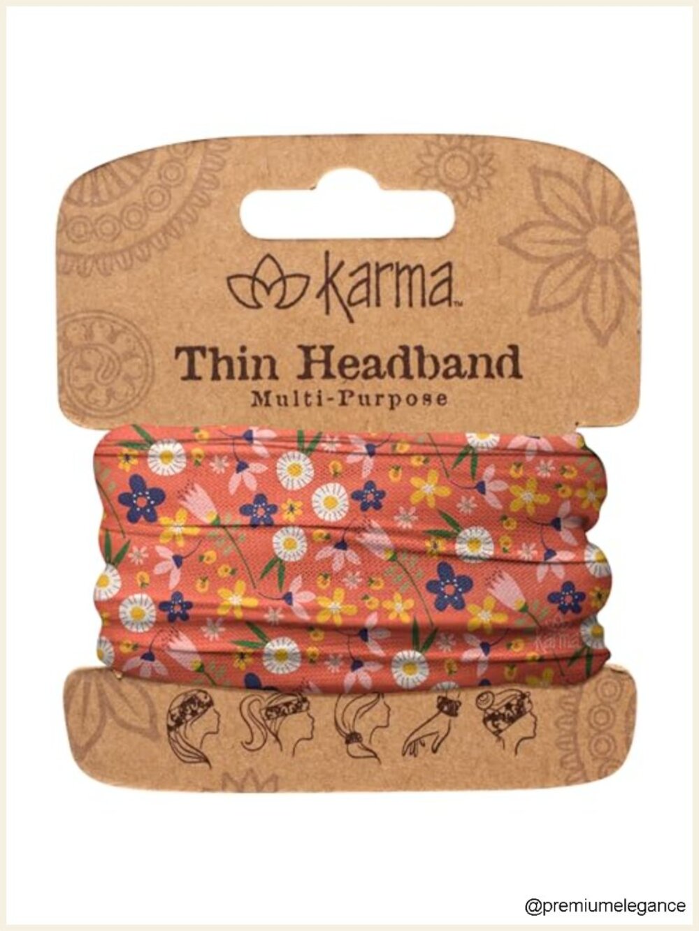 Women's Stretchy Fabric Hair Scarf Headband, Polyester, One Size